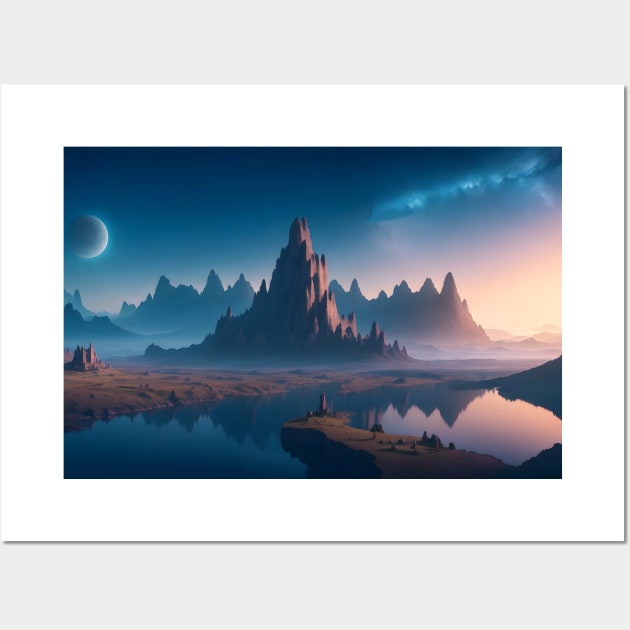 Natural landscape on another planet Wall Art by WODEXZ